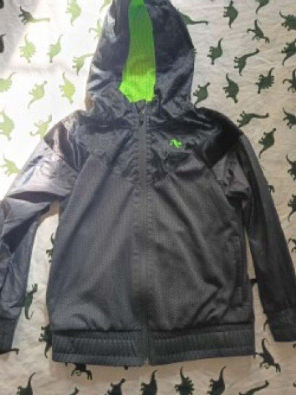 And 1 Hoodie Jacket size 4/5 Black/Grey/Neon green